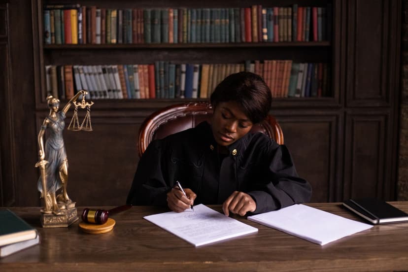 Lawyer office gavel desk