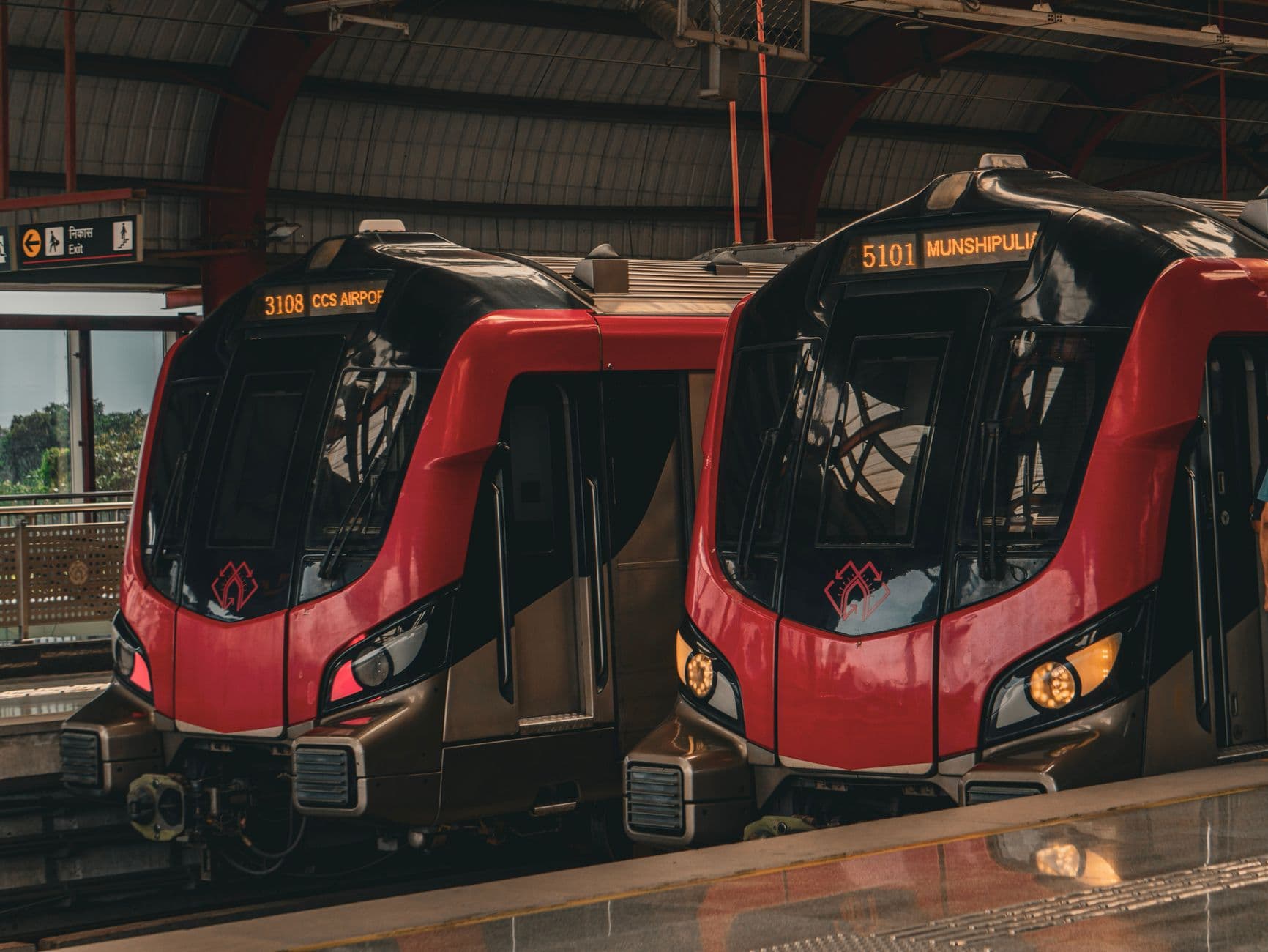 Summer travel airport train