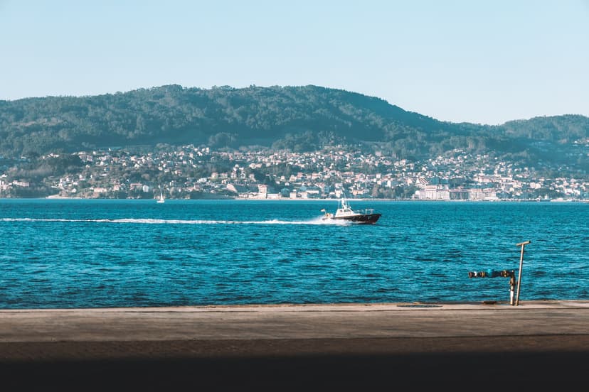Boat travel scenic coastline